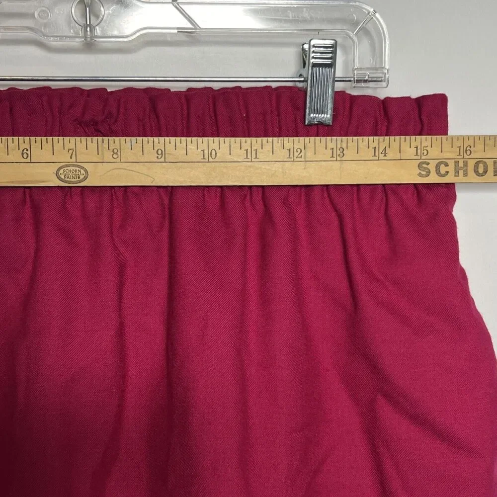 J. Crew Womens 10 Pink Purple Fuchsia Sidewalk Skirt Elastic Waist Pockets